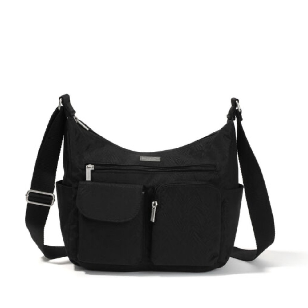Large Baggallini Crossbody Messenger Bag in Black Nylon